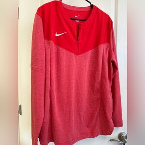 Nike Red Coaches Shirt with White Logo